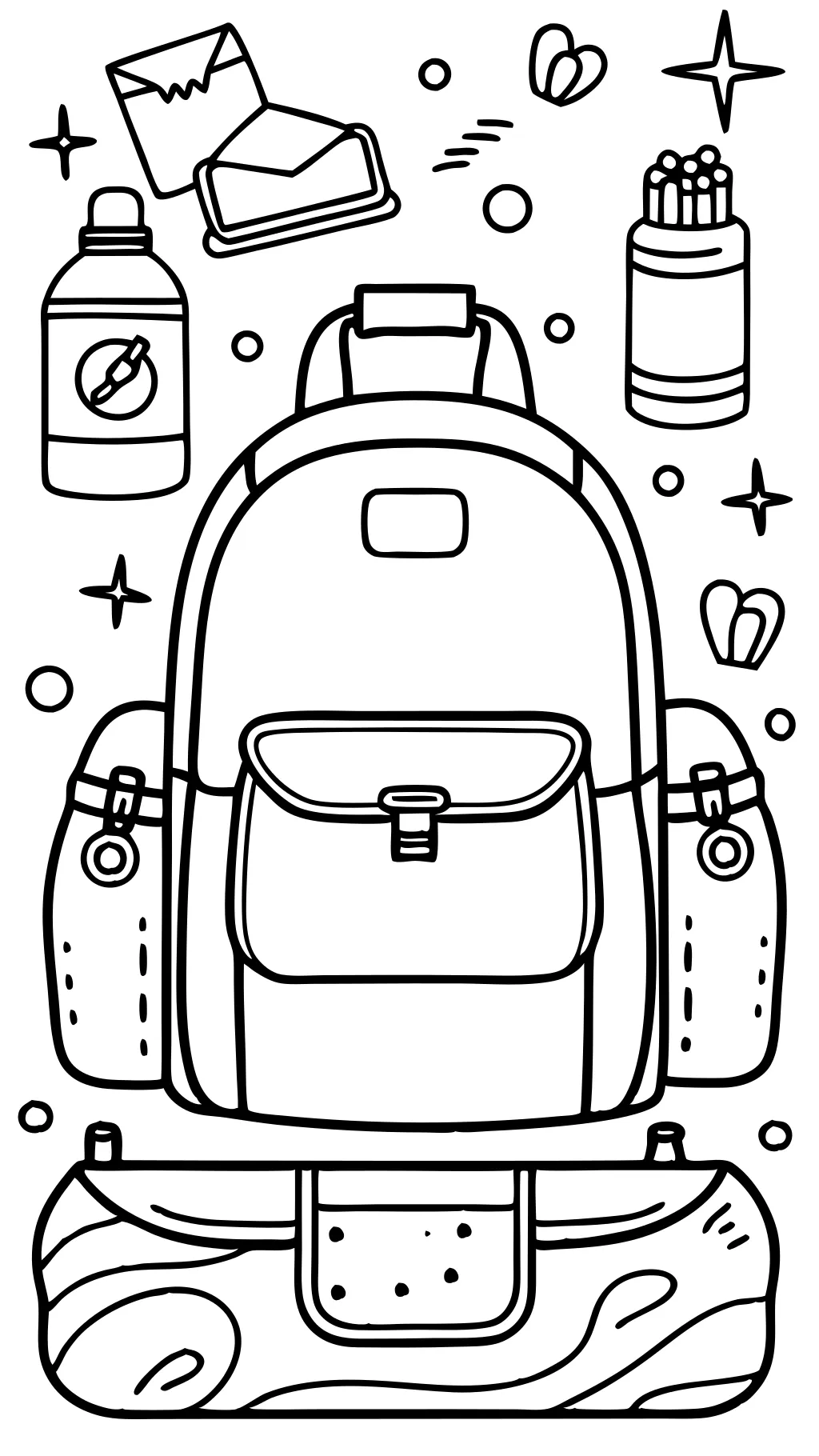 backpack coloring page